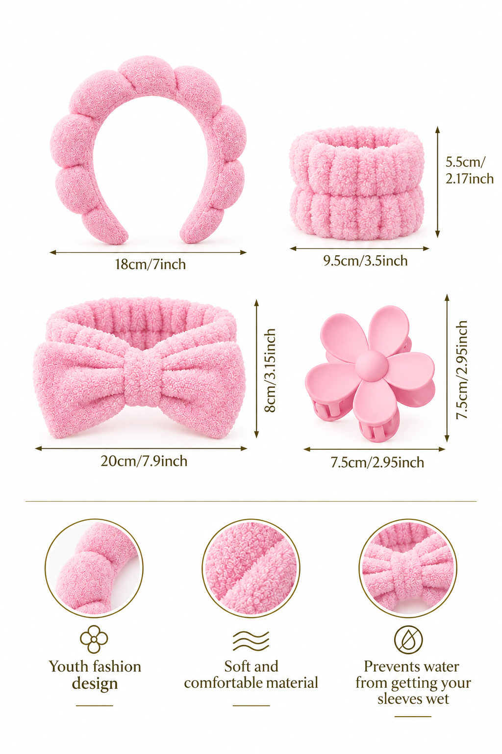 VALARA Spa Set - Size & Benefits Infographic No Title